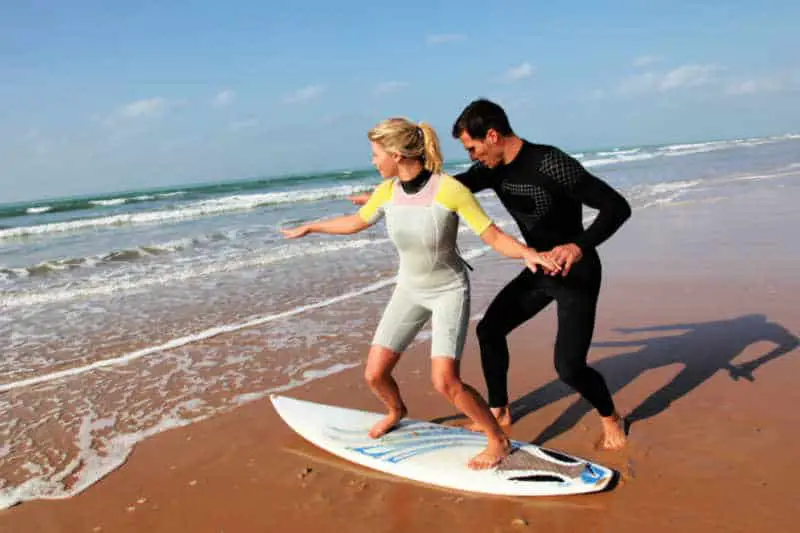 Learning to surf at Anglesea Australia.