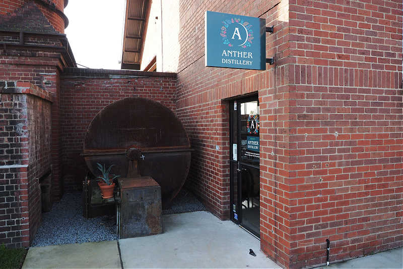 Brick entrance to Anther Distillery in Geelong.