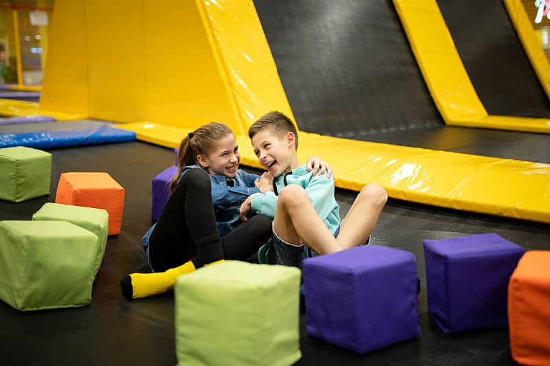 Kids laughing and playing. Bounce Geelong trampoline park in Geelong.