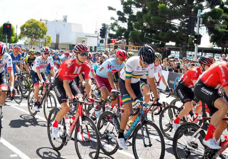 Cyclists at the Cadel Evans Great Ocean Road Race