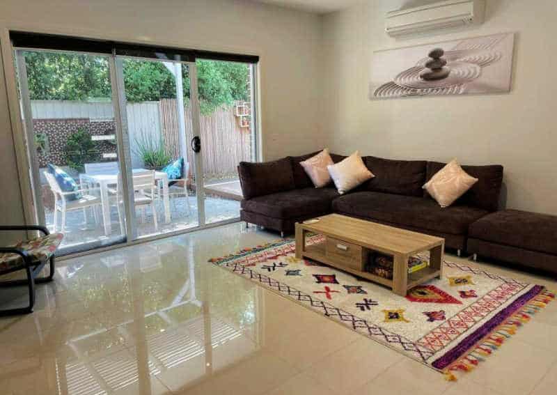 Living area at Calypso Retreat Portarlington.