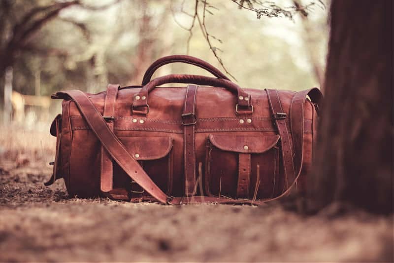 Beautiful leather duffle bag Australia brand.