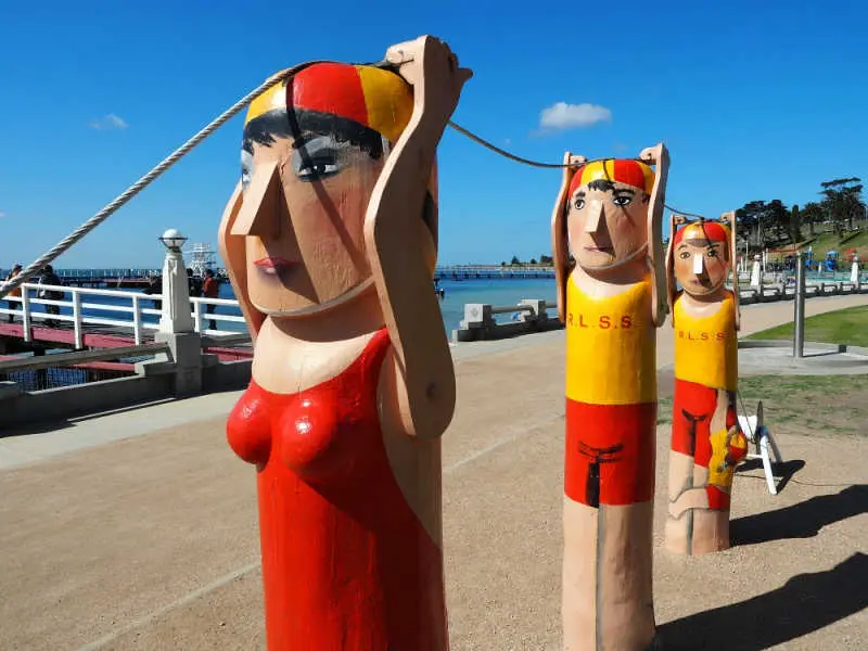 Lifesaver Geelong Bollards at Eastern Beach foreshore