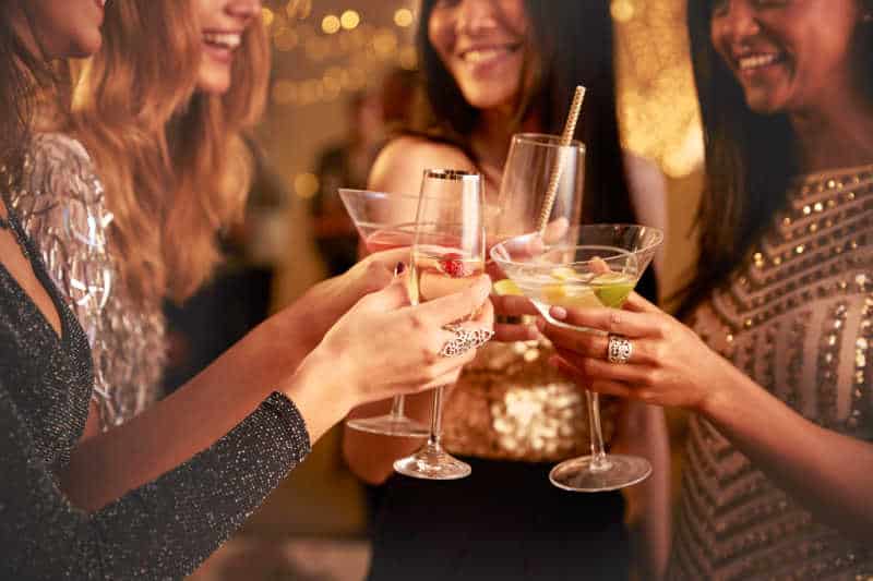 Women with cocktails enjoying a night out at Geelong bars.