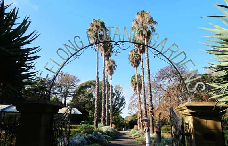 Historic entrance gate to the Geelong Botanic Gardens.