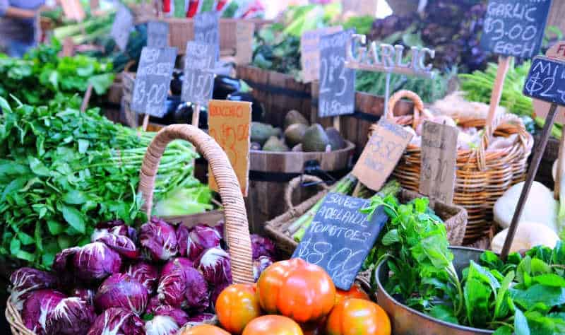 Colourful photo of Geelong market vegetables