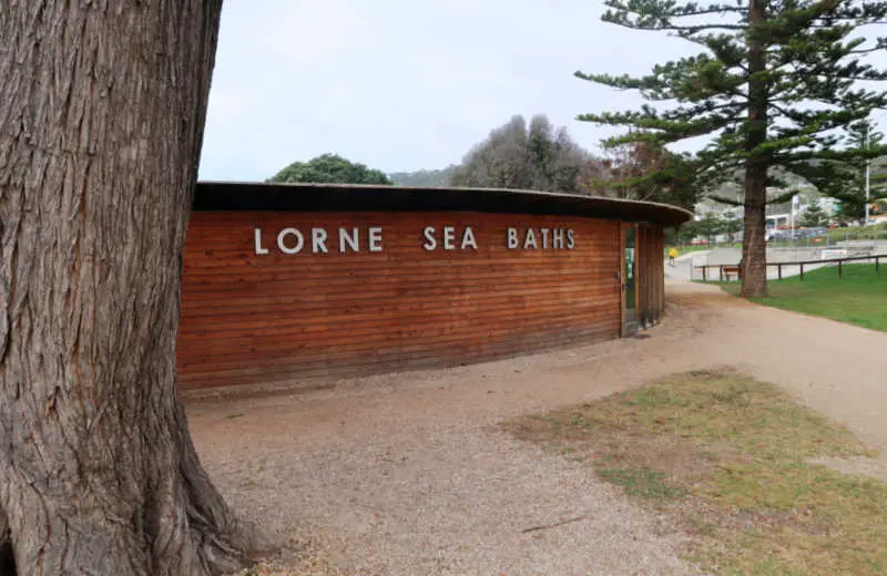 Outside view of the Lorne Sea Baths.