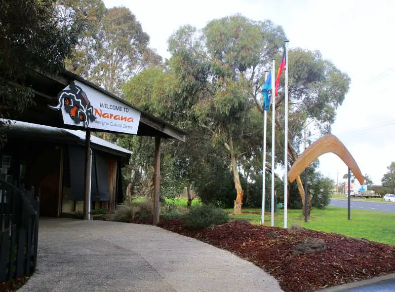 Entrance to Narana Aboriginal Cultural Centre Geelong.