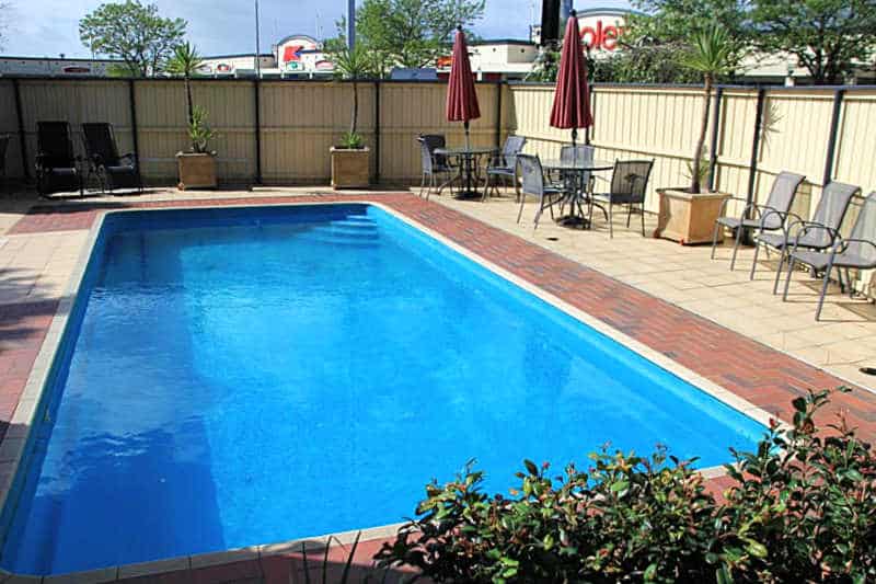 Pool area at the Parkside Motel in Belmont Geelong.