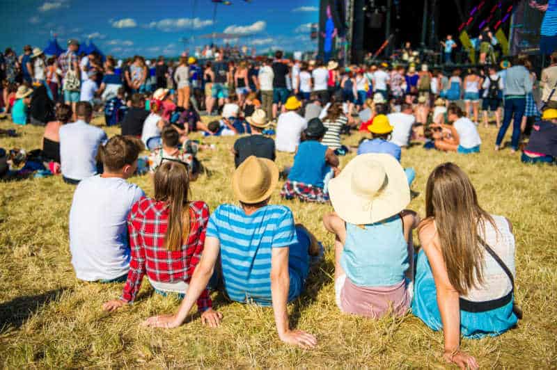 People enjoying the Queenscliff Music Festival