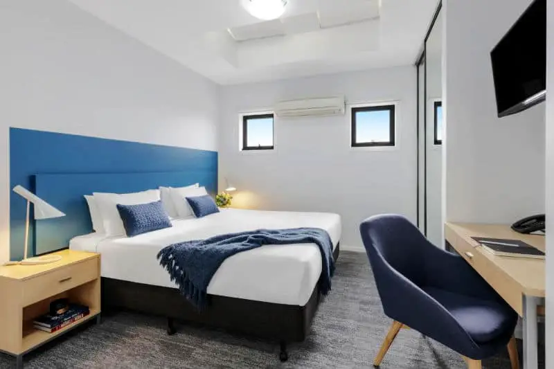 Quest Hotel Geelong guest room.