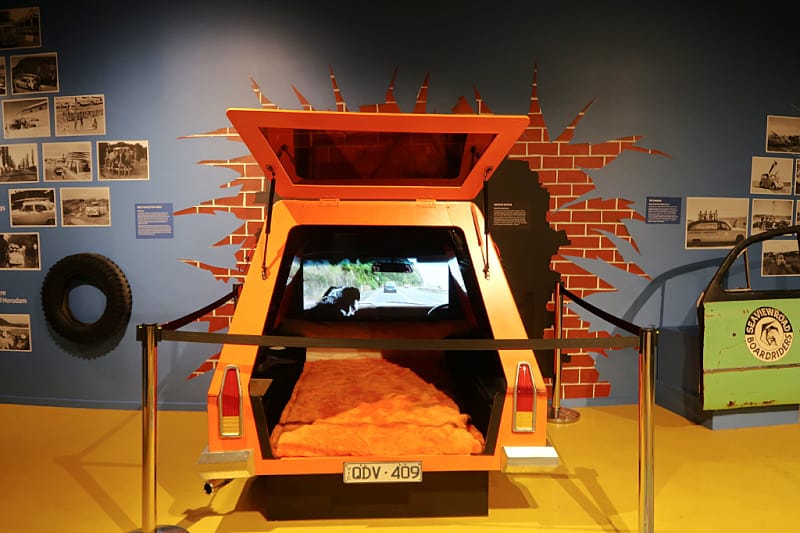 Orange car at the Torquay Surf Museum.