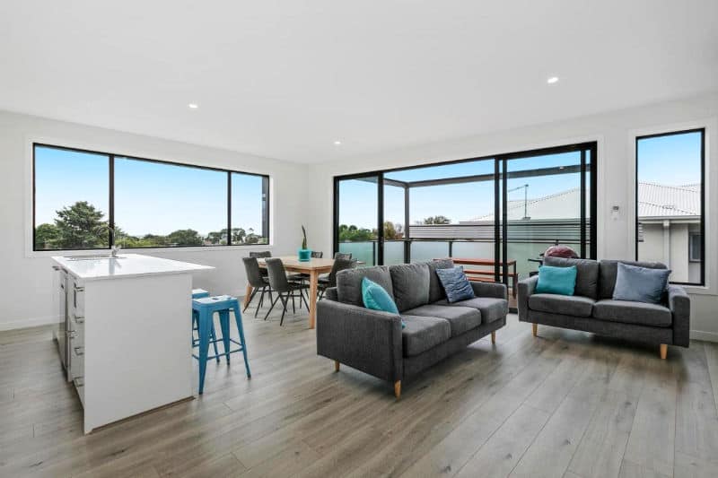 Open plan living area at Waterline Property Portarlington.