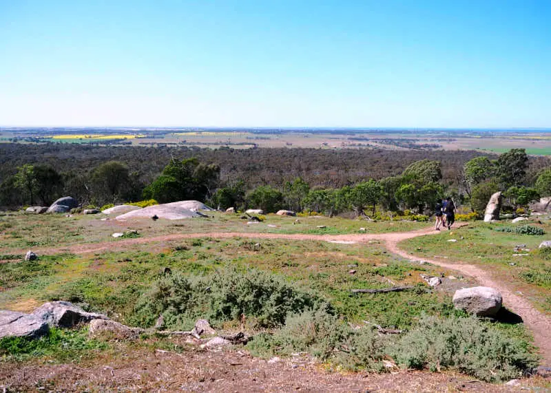 People hiking at the You Yangs Regional Park.